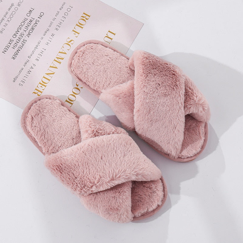 Women's Fashion Winter Plush Home Slippers