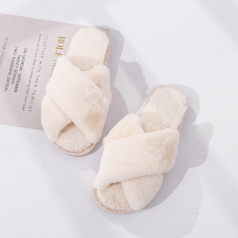 Women's Fashion Winter Plush Home Slippers