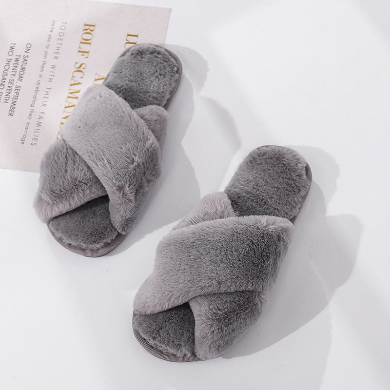 Women's Fashion Winter Plush Home Slippers